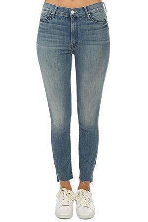 Mother Stunner Ankle Step Fray Jean