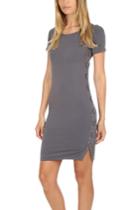 Monrow Fitted Lace Up Dress