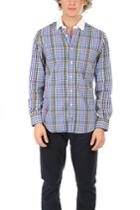 Blue&cream Plaid Key Collar