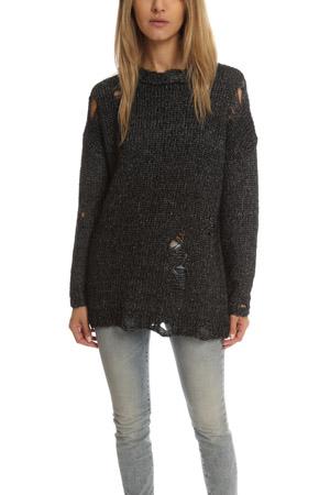 R13 Distressed Popover Sweater