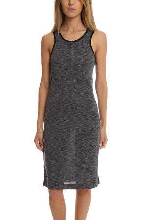 Atm Sleeveless Melange Henley Dress