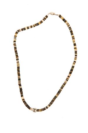Duchess Of Malfi Black Lip Shell Necklace With Skull