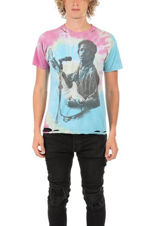 Blue&cream Jimi Hendrix Rainbow Spiral Tee