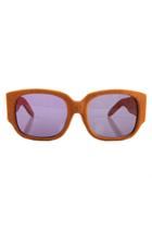 Alexander Wang Terracotta Suede Rectangle Sunglasses
