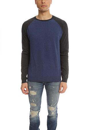 Vince Cotton Cashmere Colorblock Sweater