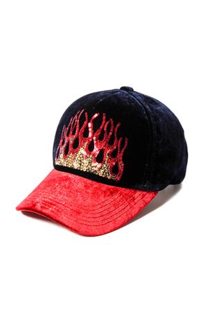 Lucien Pellat-finet Velvet Flame Cap