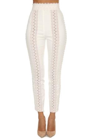 Zimmermann Bowerbird Lace Stovepipe Pant