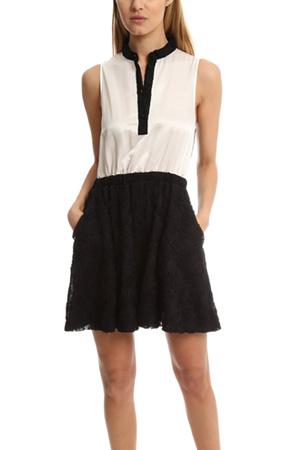 Harvey Faircloth Floral Mesh Dress
