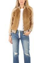 Mother The Letterman Faux Fur Jacket