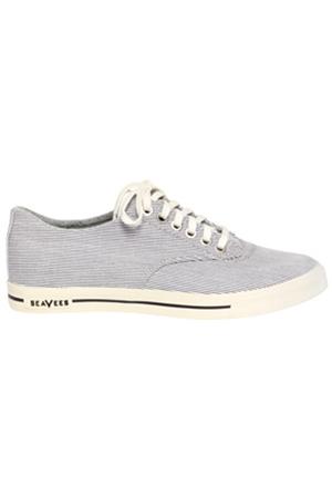 Seavees Vintage Linen Plimsoll In Navy/white