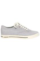 Seavees Vintage Linen Plimsoll In Navy/white