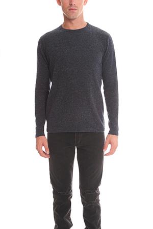 Blue&cream Cashmere Crew