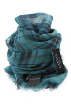 Lanvin Plaid Scarf Green