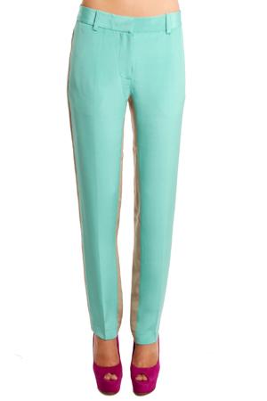 3.1 Phillip Lim Shadow Trouser In Aqua/beige