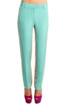 3.1 Phillip Lim Shadow Trouser In Aqua/beige