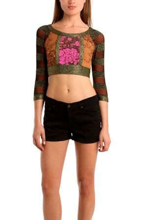 Coven Cropped Top With Pink Center