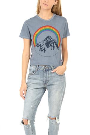 Aviator Nation Mountain Rainbow Boyfriend Tee