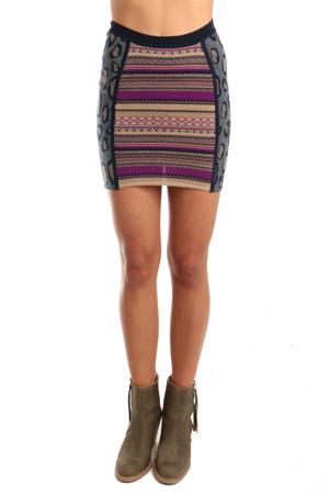 Cut 25 By Yigal Azrouel Cut 25 Jacquard Knit Skirt In Orchard