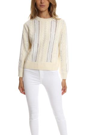 Sea Lace Insert Pullover Sweater