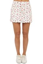 Re/done The Rose Print Cargo Mini Skirt