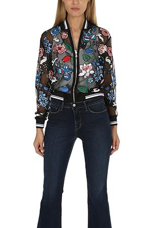 Markus Lupfer Bunny Charlotte Organza Bomber Jacket