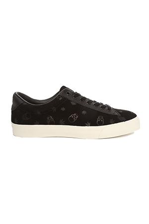 Lucien Pellat-finet Monogram Suede Low Sneaker