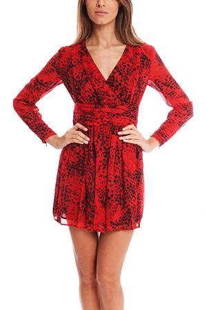 Pierre Balmain Red Print Dress