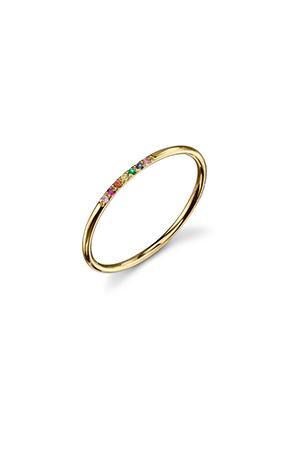 Sydney Evan 7 Stone Rainbow Ring