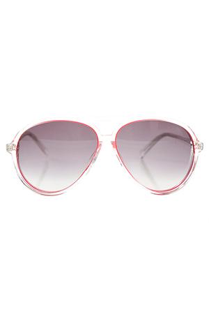 Linda Farrow X Matthew Williamson Clear Aviator Sunglasses