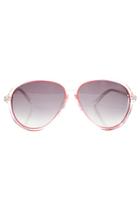 Linda Farrow X Matthew Williamson Clear Aviator Sunglasses