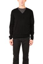 Helmut Lang Merino Henley Sweater Black
