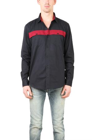 Lucio Castro Colorblocked Button Down Shirt