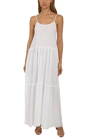 Atm Gauze Tiered Dress