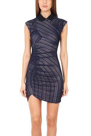 Charlotte Ronson Zig Zag Knit Bodycon Dress