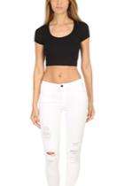 Atm Modal Rib Cropped Tee