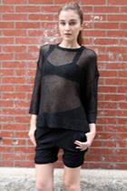 Alexander Wang Shiny Black Chainmail Sweater