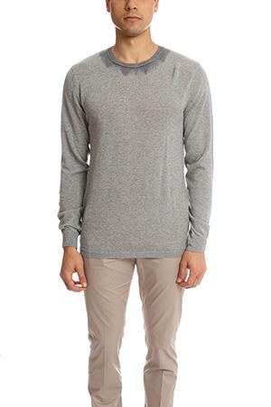 Blue&cream Dip Dyed Crew Grey