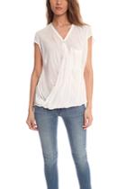 Helmut Lang Lush Voile Draped Angled Top