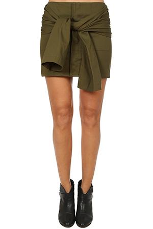 Harvey Faircloth Tie Sleeve Mini Skirt