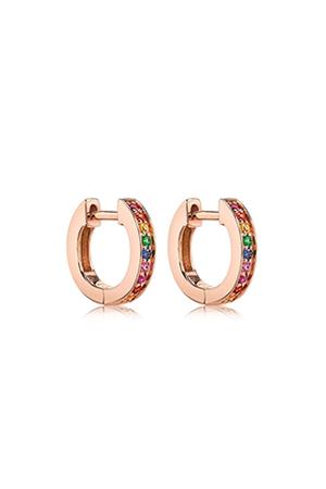 Sydney Evan Rainbow Huggie Hoops