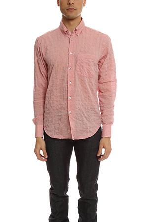 Naked & Famous Slim Shirt Crinkle Horizontal Stripes