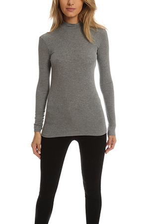 Atm Long Sleeve Mock Neck Top