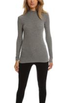 Atm Long Sleeve Mock Neck Top