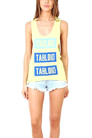 Via Spare Silk Noil Tabloid Tank