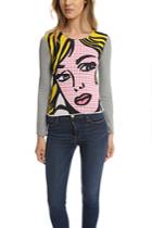 Lucien Pellat-finet Printed Long Sleeve Tee