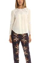 Sea Embroidered Lace Top