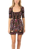 For Love & Lemons Ester Embroidery Mini Dress