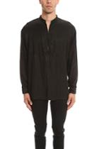Robert Geller Cupro Zipper Shirt