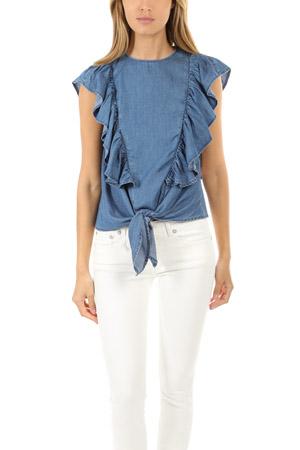 Frame Knot Short Sleeve Top