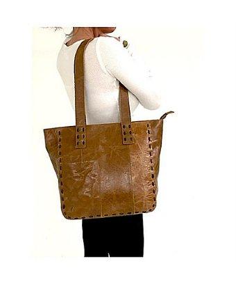 Annette Ferber - Journey Collection The London Tote- Distressed Leather With Detailed Hand Stitching -  Authenticity Combined With Function.   Exclusive And Only 100 Made With This Leather